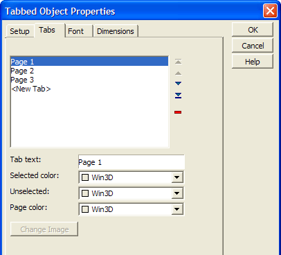 Ug Tabbed Control Tab Properties